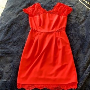 BCBG red lace dress